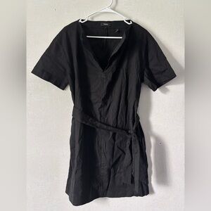 Theory | Linen blend belted shift Dress | EC! | L